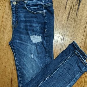 KanCan™ High Rise Dark Destructed Stacked Waist